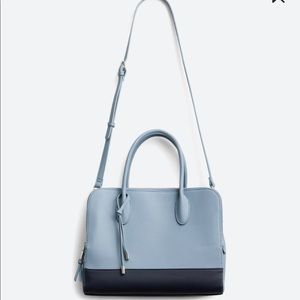 Satchel Purse with Shoulder Strap.  NWT! Urban Expressions.  Colorblock blue